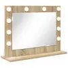 vidaXL Miroir de vanité Rectangulaire Chêne Sonoma 60 x 45 x 18 cm