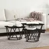 vidaXL Tables D'appoint Vidaxl 3 Pcs Noir Chêne En Bois D'ingénierie