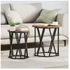 vidaXL Table D'appoint Vidaxl 2 Pièces En Bois Ancien