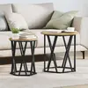vidaXL Tables D'appoint Vidaxl 2 Pcs En Bois D'ingénierie