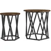 vidaXL Tables D'appoint Vidaxl 2 Pcs En Chêne Fumé En Bois Reconstitué