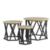 Tables D'appoint Empilables 3 Pcs Chêne Sonoma En Bois Aggloméré