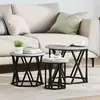 vidaXL Vidaxl Tables Gigognes 3 Pcs Bois D'ingénierie Gris Sonoma