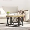vidaXL Table basse Chêne artisanal 80 x 80 x 42 cm