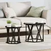 vidaXL Tables D'appoint Empilables Vidaxl 2 Pcs Noir Chêne En Bois