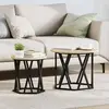 vidaXL Table d'appoint 2 pcs Chêne Sonoma Bois d'ingénierie et acier