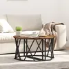 vidaXL Table basse en chêne fumé 80X80X42 cm, en bois composite Lumarko !