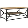 vidaXL Table basse artisanale en chêne 90 x 50 x 40 cm