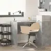 vidaXL Bureau d'écriture  Gris béton Bois composite Compact Rangement