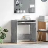 vidaXL Bureau en béton gris  Panneau de particules Bureau moderne