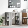 vidaXL Bureau d'angle  Gris Sonoma Panneau de particules Moyen