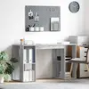 vidaXL Bureau Gris Sonoma 130 x 50.5 x 75 cm Bois d'ingénierie