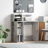 vidaXL Bureau Gris béton 90 x 48 x 101,5 cm Bois d'ingénierie