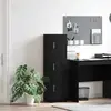 vidaXL Buffet en chêne noir  Chêne noir MDF et placage en bois Moyen
