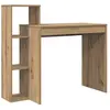 vidaXL Bureau d'ordinateur Chêne artisanal Bois d'ingénierie Standard