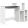 vidaXL Bureau  avec Rangement Blanc 120.5x44x88.5 cm Bois