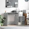 vidaXL Bureau Gris béton 120,5 x 44 x 88,5 cm Bois d'ingénierie