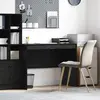 vidaXL Bureau noir imitation chêne 100 x 50 x 76 cm