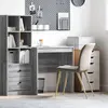 vidaXL Bureau d'écriture gris Gris sonoma Panneau de particules