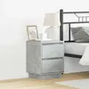 vidaXL Tables de chevet avec lumières LED 2 pcs Gris béton 39x34,5x50 cm