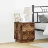 Cabinet De Chevet Avec Tiroir Avec Chêne Fumé 39 X 34.5 X 50 Cm Vidaxl