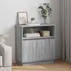 vidaXL Sideboard avec LED Gris Sonoma 71 x 34,5 x 75 cm Bois composite