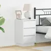 vidaXL Cabinet de chevet Blanc 39 x 34,5 x 65 cm Bois d'ingénierie