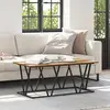 Vidaxl table basse  en bois ancien 100x50x40 cm, en aggloméré et métal