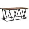 vidaXL Table basse chêne fumé 100 x 50 x 40 cm contreplaqué et métal