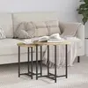 Table dappoint ronde VidaXL chêne artisanal 50x50x50 cm - pieds métal