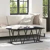 vidaXL Table basse Chêne noir 100 x 50 x 40 cm Contreplaqué et métal