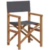 vidaXL Chaise de directeur pliante Gris 56 x 54 x 87 cm