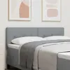 vidaXL Tête de lit LED avec tête de lit Gris clair 160 cm Polyester