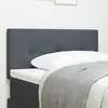 vidaXL Tête de lit LED  capitonnée en gris foncé 100 cm en velours