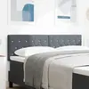 vidaXL Tête de lit LED avec tête de lit Gris foncé 160 cm Polyester