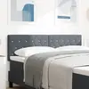 vidaXL Tête de lit LED avec tête de lit Gris foncé 144 cm Polyester