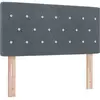 vidaXL Tête de lit LED avec tête de lit Gris foncé 100 cm Polyester