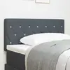 vidaXL Tête de Lit LED à Boutons en Cristal Grise Foncé 90 cm Velours 3338048