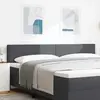 vidaXL Tête de lit LED avec tête de lit Gris foncé 200 cm Polyester