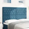 vidaXL Tête de lit avec appui-tête bleu foncé 144 cm similicuir