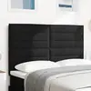 vidaXL Vidaxl Tête De Lit Design Lines Noir 140 Cm Tissu