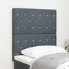 Tête De Lit En Velours Argyle Manuel Gris Foncé 80 Cm Velours Vidaxl