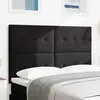 Vidaxl tablier de lit  en velours noir avec capitonnage 160 cm