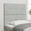 VIDAXL Tête De Lit Capitonnée Gris Clair 80 Cm En Velours