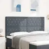vidaXL Vidaxl Tête De Lit Capitonnée Gris Foncé 180 Cm En Velours