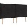 vidaXL Vidaxl Tête De Lit Design Blocs De Diamant Noir 180 Cm Velours