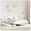 Vidaxl - Cadre de lit sans matelas blanc 120x190 cm bois de pin massif