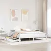 vidaXL Cadre de lit sans matelas blanc 200x200 cm bois massif de pin