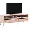 vidaXL Vidaxl Meuble Tv Rose 135x39x43,5 Cm Acier Laminé À Froid