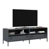 vidaXL Meuble TV anthracite 135x39x43,5 cm acier laminé à froid